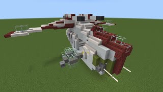 I built a Republic Gunship (LAAT) from Star Wars: The Clone Wars in Minecraft!