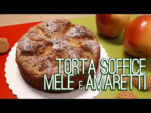 Torta soffice mele e amaretti | Ricetta semplice | Senza burro