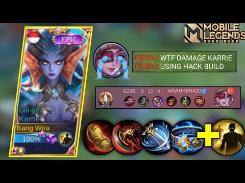 THIS IS THE REASON WHY RUBY USER HATE MY KARRIE! KARRIE BEST BUILD 2021 - MOBILE LEGENDS