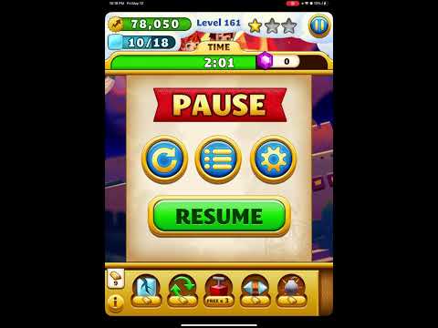 Jewel Mania Level 161 completed, 162 failed