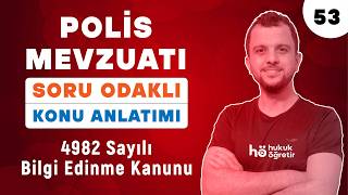 53) Taltif Polis Mevzuatı | Soru Odaklı Konu Anlatımı - 4982 Sayılı Bi