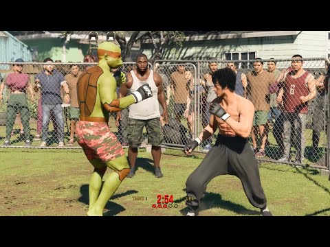Bruce Lee vs. Teenage Mutant Ninja Turtle - EA Sports UFC 5 - Backyard Fight