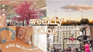 Small desk makeover🪴Organization & Aesthetic Haul🛍️🧸Silent VLOG