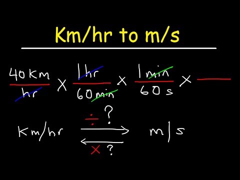 How To Convert From Km/hr to m/s and m/s to Km/hr - With Shortcut!