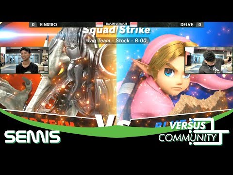 SSBU 3v3 Squad Strike - Einstro vs. Delve #VScommunity Week 10 Semis