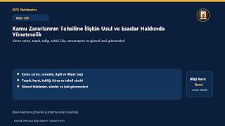 BKD199 | Kamu Zararlarının Tahsili | İdare Memuru GYS