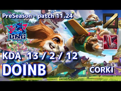 【KRサーバー/GM】LNG Doinb コーキ(Corki) VS AL Maple ビクター(Viktor) MID - Patch11.24 KR Ranked【LoL】