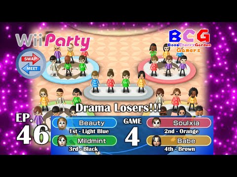 Wii Party Swap Meet League Ep 46 - MD 4 - Team Light Blue-1 VS Orange-2 VS Black-3 VS Brown-4