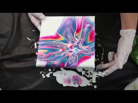 Acrylic Pour Painting  🎨 Shelee Art Bloom Technique 🌸 191