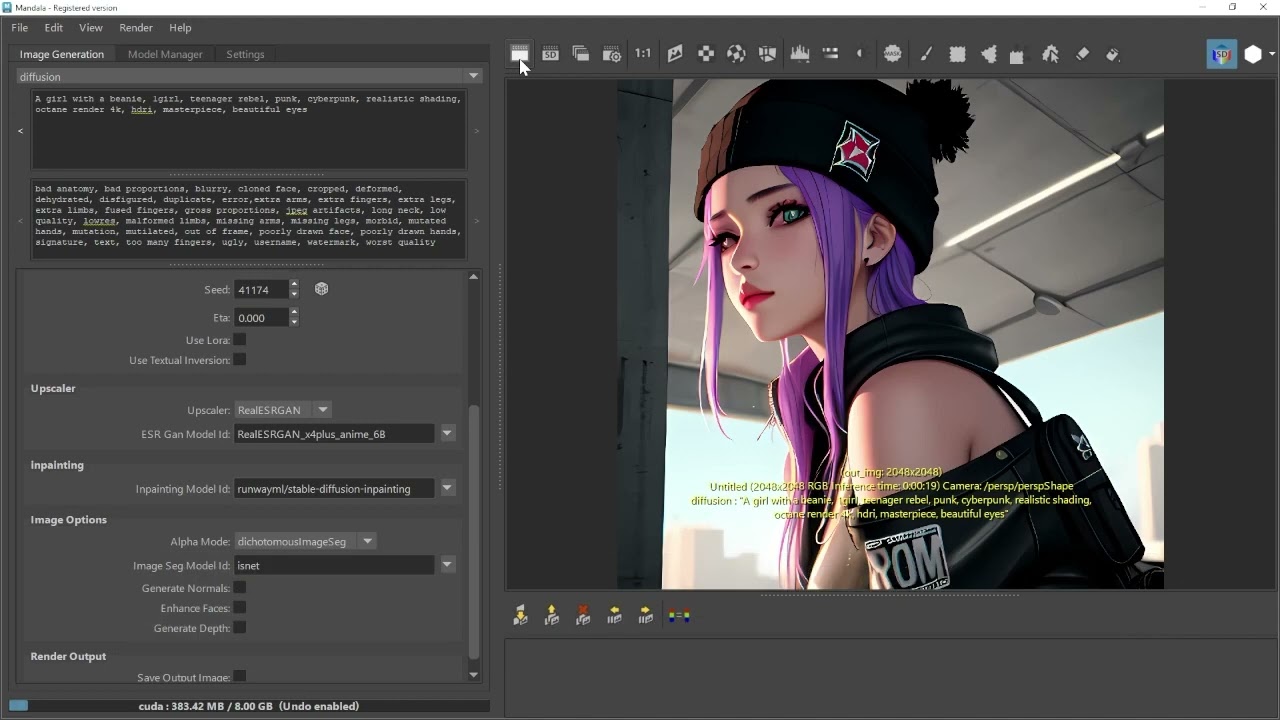 MANDALA - Stable Diffusion for Maya - Generating 3D models!