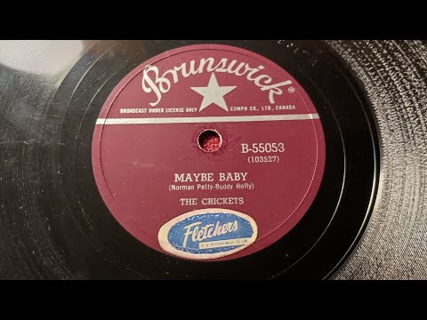 "Maybe Baby" by Buddy Holly and The Crickets 1958 (Classic 50s Song on 78)
