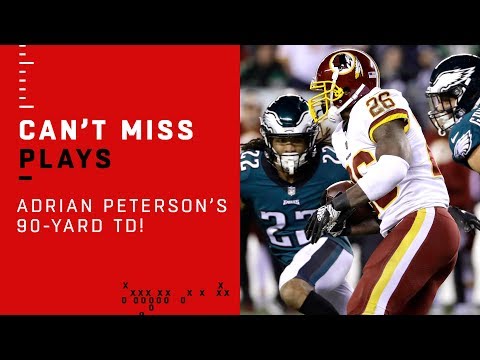 Adrian Peterson BLASTS OFF for a 90-Yard TD!!!