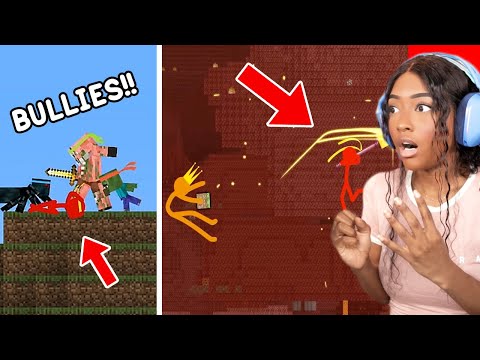 Forever Nenaa - THE MONSTERS ARE BULLYING RED!! RED VS THE KING??! | Animation vs Minecraft Shorts [27] Reaction