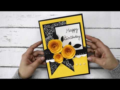 Beautiful Handmade Card for Birthday/Anniversary - DIY Greeting Card Idea