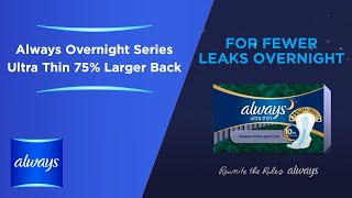 Always Overnight Series | Ultra Thin 75% Larger Back