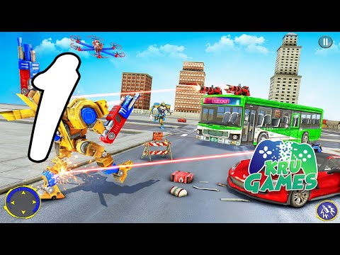 Bus Robot Car Game: Drone Robot Transforming Game Gameplay Walkthrough #1 (Android, IOS)
