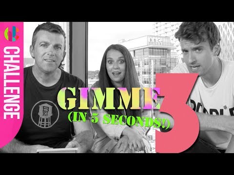 Greg James, Chris Smith and Dani Harmer PLAY The Gimme 3 Challenge!!!