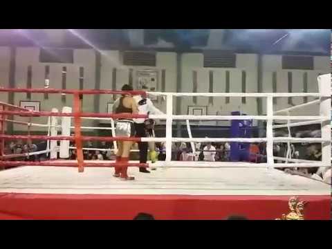 Nadia Rolon vs Estefania Pacheco, Primer y segundo round Lowkick