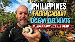 PHILIPPINES FRESH CAUGHT OCEAN DELIGHTS - PICNIC ON THE BEACH #seafoodlovers