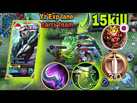 Yuz hong Bully Sun! Best build Yu zhong 2023! Exp lane Carry the team