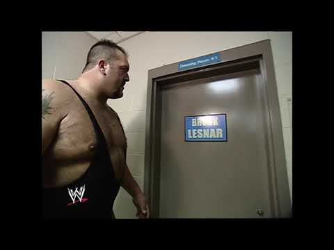 Big Show confronts Brock Lesnar for the first time (WWE SmackDown!) HD | 2005