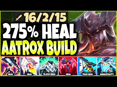 Reaching the TRUE MAX HEAL AATROX BUILD ~ x275% HEALS & INSANE DAMAGE 🔥 LoL Top Aatrox s12 Gameplay