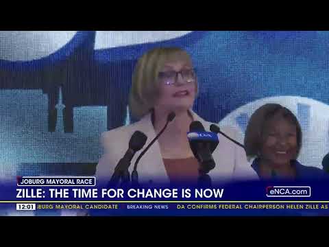 Joburg Mayoral Race The time for change is now Zille