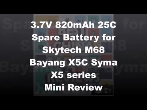 3 7V 820mAh 25C Spare Upgrade Battery for Skytech M68 BayangX5C Syma X5 [Mini Review] (Gearbest.com)