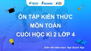 Bài giảng ôn luyện kiến thức cuối học kì 2 môn Toán lớp 4