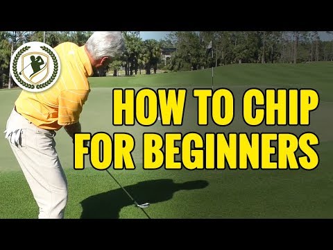 Part of a video titled GOLF SHORT GAME TIPS - HOW TO CHIP FOR BEGINNERS - YouTube