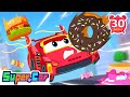 Super Cars Cartoons Compilation Race Car Police Car Crane Truck Kids Cartoons Car Songs