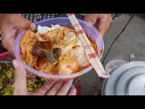 Cambodia Street Food   BREAKFAST NOODLES Nom Banh Chok clip