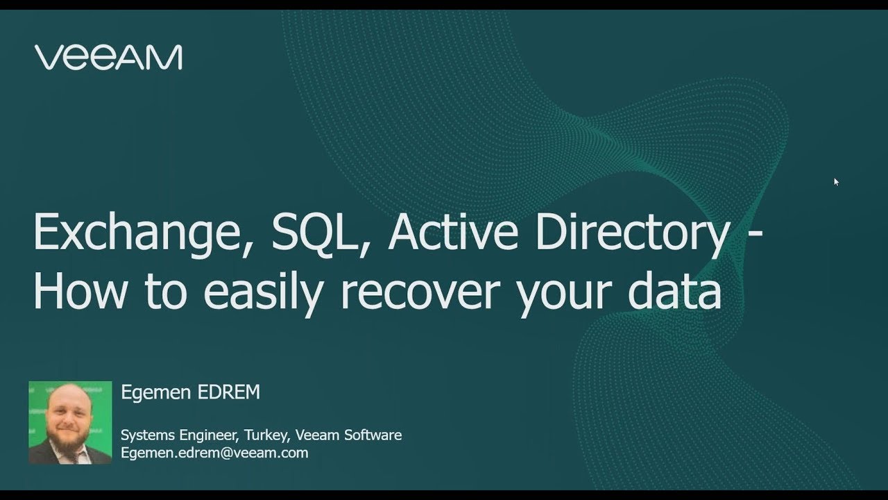 Exchange, SQL, Active Directory – Verinizi nasıl kolay kurtarırsınız video