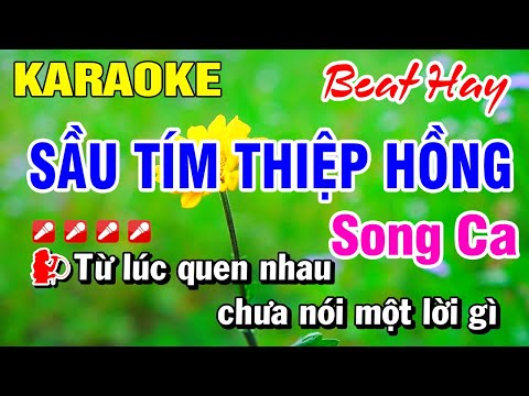 Karaoke Sầu Tím Thiệp Hồng Song Ca (Beat Hay) Nhạc Sống 2025 | Hoài Phong Organ