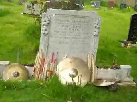 John Bonham grave in Rushock Worcestershire