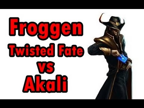 LOL Pro - Alliance Froggen (Twisted Fate) vs Akali - Korea SoloQ