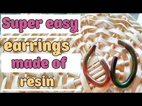 Epoxy resin earrings without special mold.