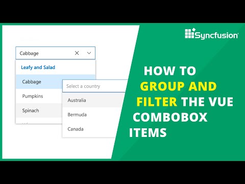 How to Group and Filter the Vue ComboBox Items