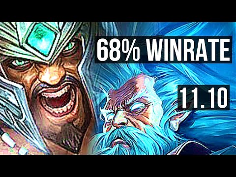 TRYNDAMERE vs ZILEAN (MID) | 3/0/5, 68% winrate | KR Master | v11.10