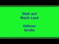 Steh auf, Mach Laut Höhner Lyrics (2014) 