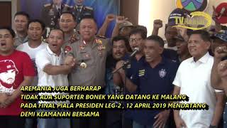 Download lagu FINAL PIALA PRESIDEN LEG-2,POLISI DAN AREMANIA BERHARAP BONEK TAK DATANG KE MALANG mp3