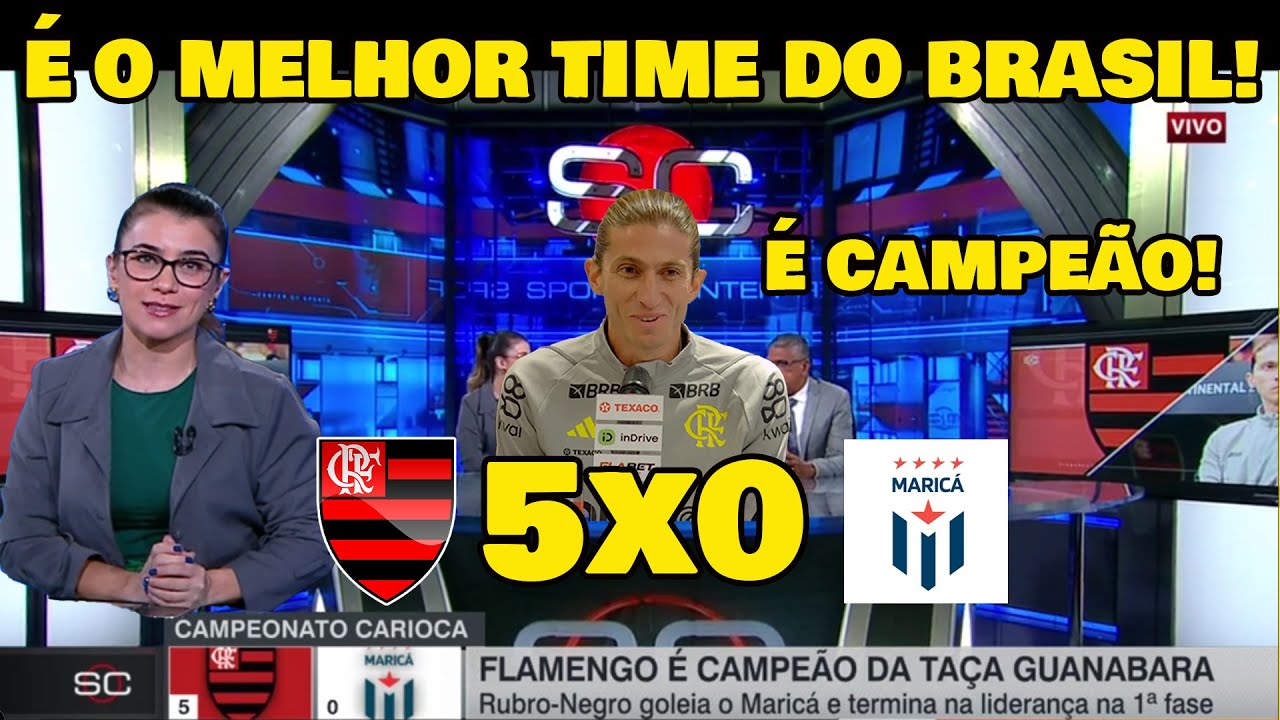 IMPRENSA SE RENDE AO FLAMENGO DE FILIPE LUÍS! FLAMENGO 5x0 MARICÁ - MENGÃO CAMPEÃO!