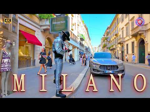 MAILAND ITALIEN ✨ Montenapoleone & andere Luxus-Einkaufsstrassen Rundgang 4K Atmosphäre Café Leute