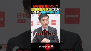 【は？】国家情報局の設立に反対する共産•山添拓の意味不明な主張【自民党/高市早苗/日本保守党】