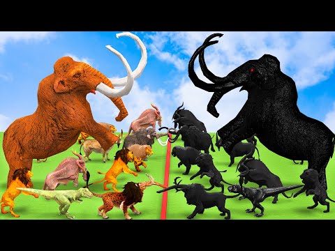 Prähistorische Säugetiere vs. Schattenwesen: Größenvergleich – Mammut gegen Mammut – Epischer Kampf