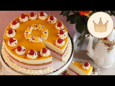 💝 SO FRUITY AND LIGHT! 💝 BAKE PEACH MELBA CAKE! RECIPE FROM SUGARPRINCESS 👌🏻