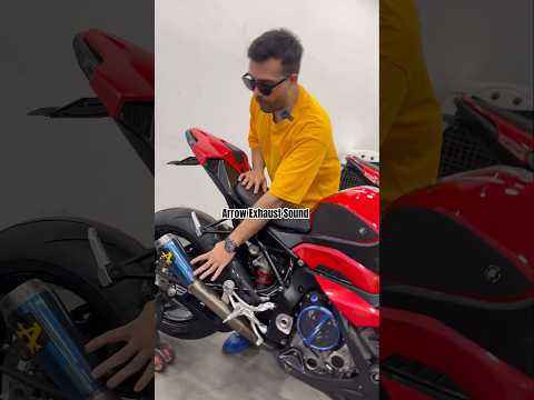 ARROW BLUE TITANIUM EXHAUST SOUND in BMW S1000 RR 🔥🔥 #arrowexhaust #bmws1000rrsound