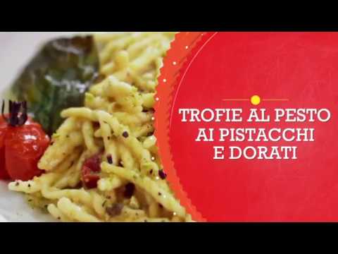 Trofie al pesto ai pistacchi e dorati - Scuola di cucina