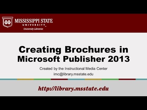 Creating Brochures in Publisher 2013