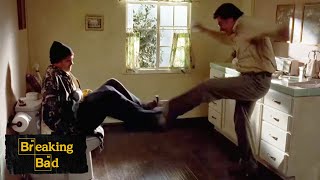 Walter Flushes Jesse’s Stash – …And The Bag’s In The River